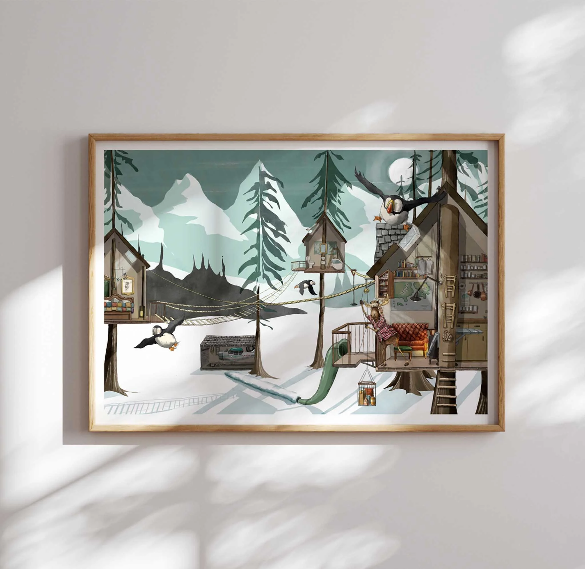 Puffin the Architect - pg 16-17 Signed print