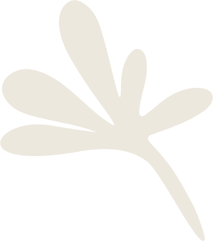 A simple, light-colored silhouette of a leaf with multiple elongated leaflets.
