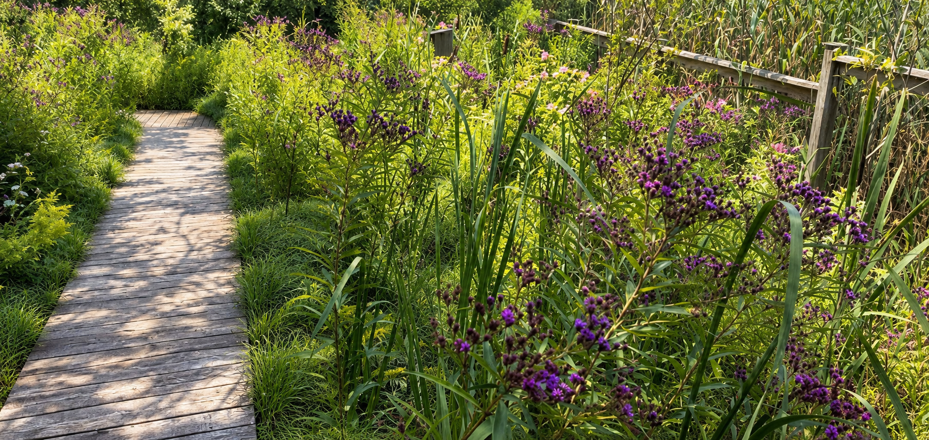 Sunlit Wildflower Boardwalk Meadow.png