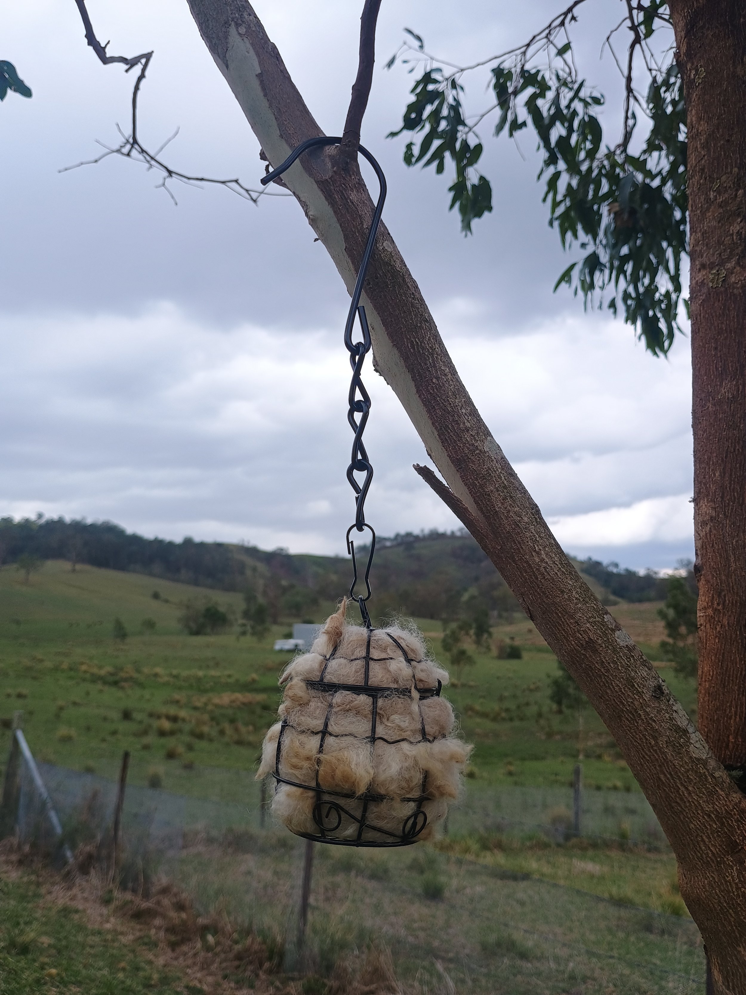 Bird Nesting Ball - filled with Alpaca Fleece (includes FREE refill pack)