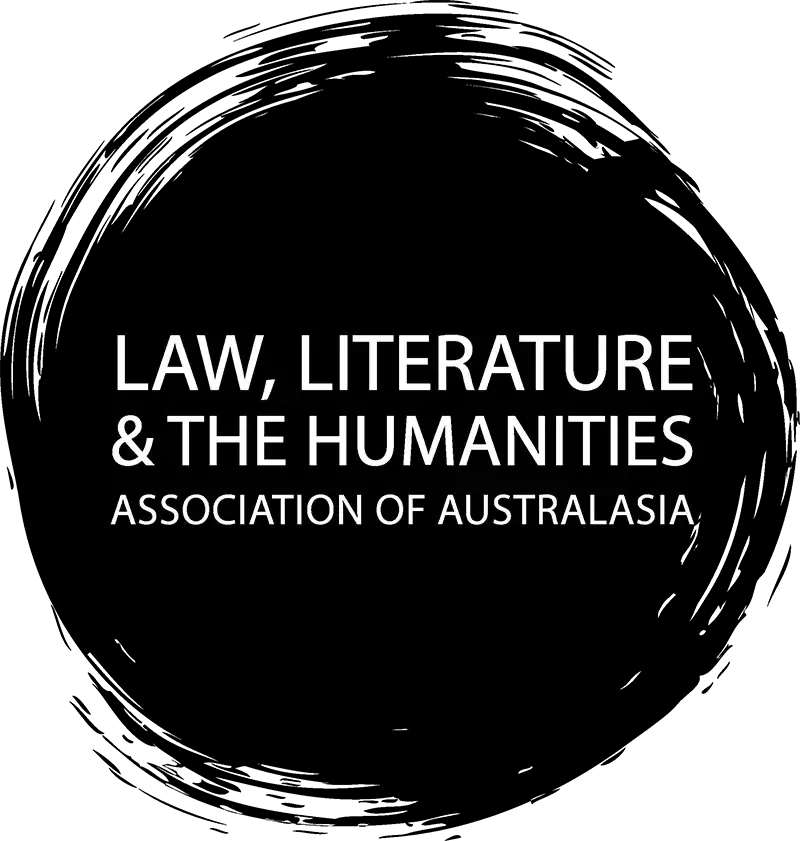 Law Lit Hum logo on a painted black circle.