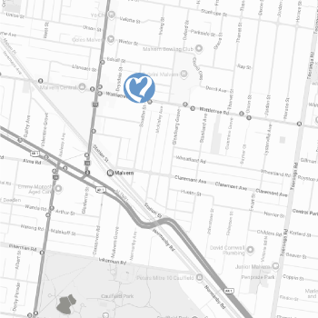 Map showing streets and a highlighted location marker in Malden, Illinois near the Mississippi River.