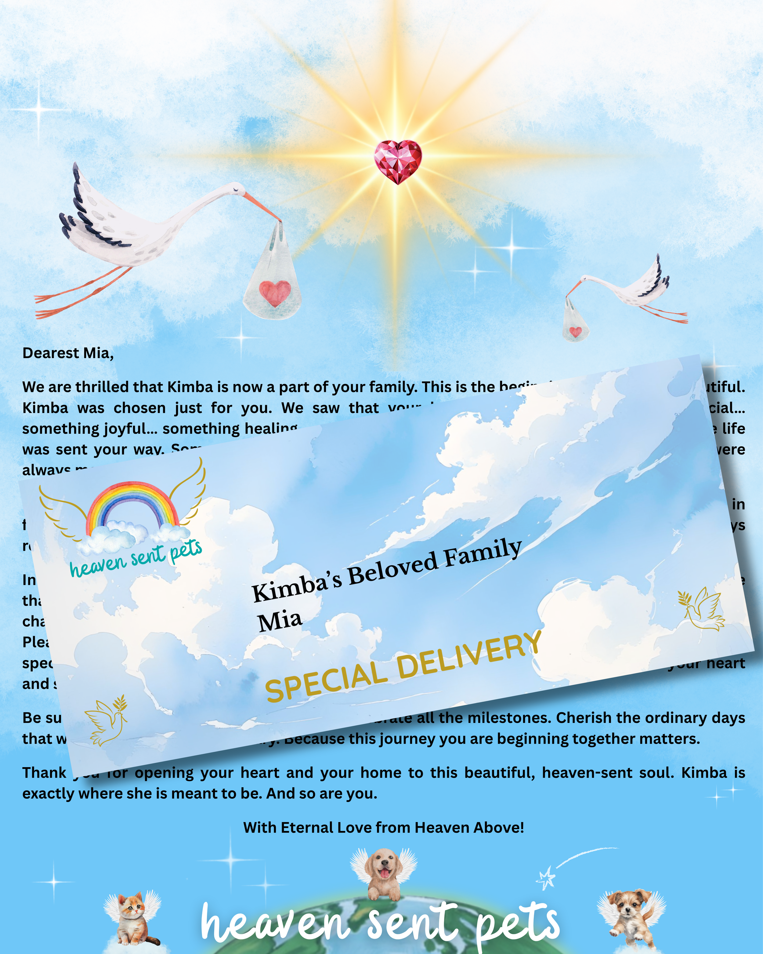 Pet Welcome Letter