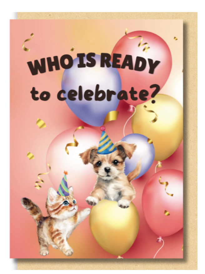 Pet Happy Birthday card