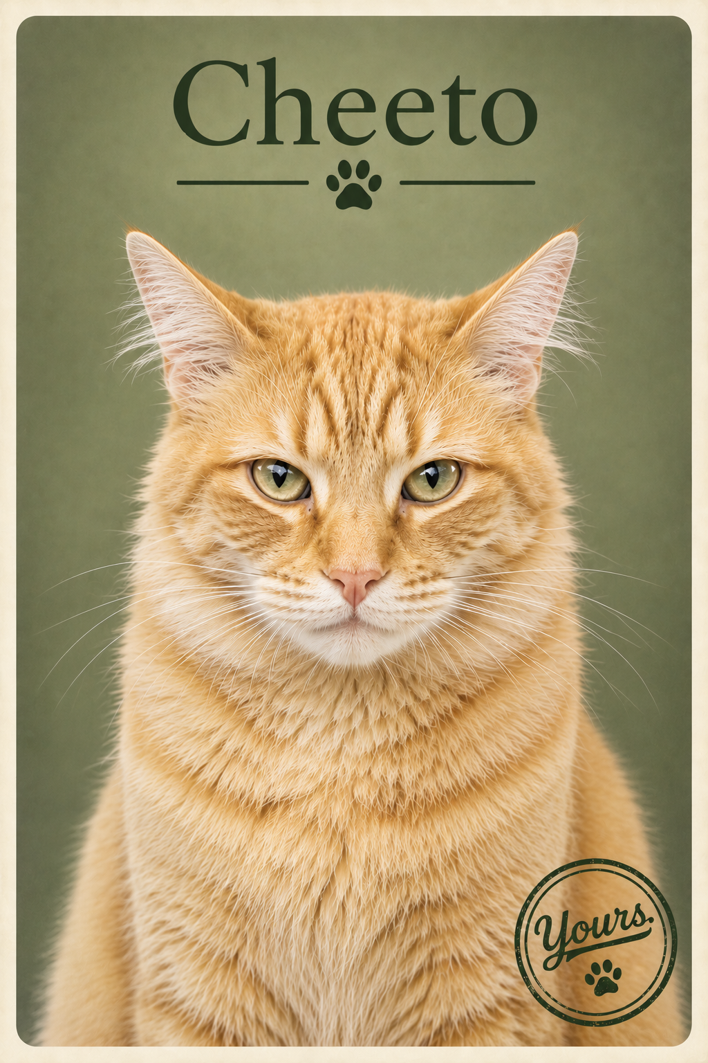 Cat Custom Pet Portrait for Father's Day