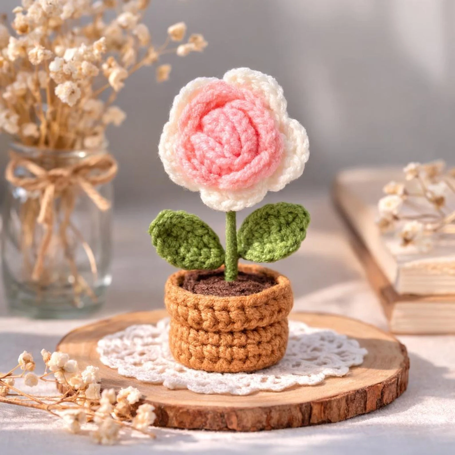 Handmade Crochet Sunflower Flower Plant
