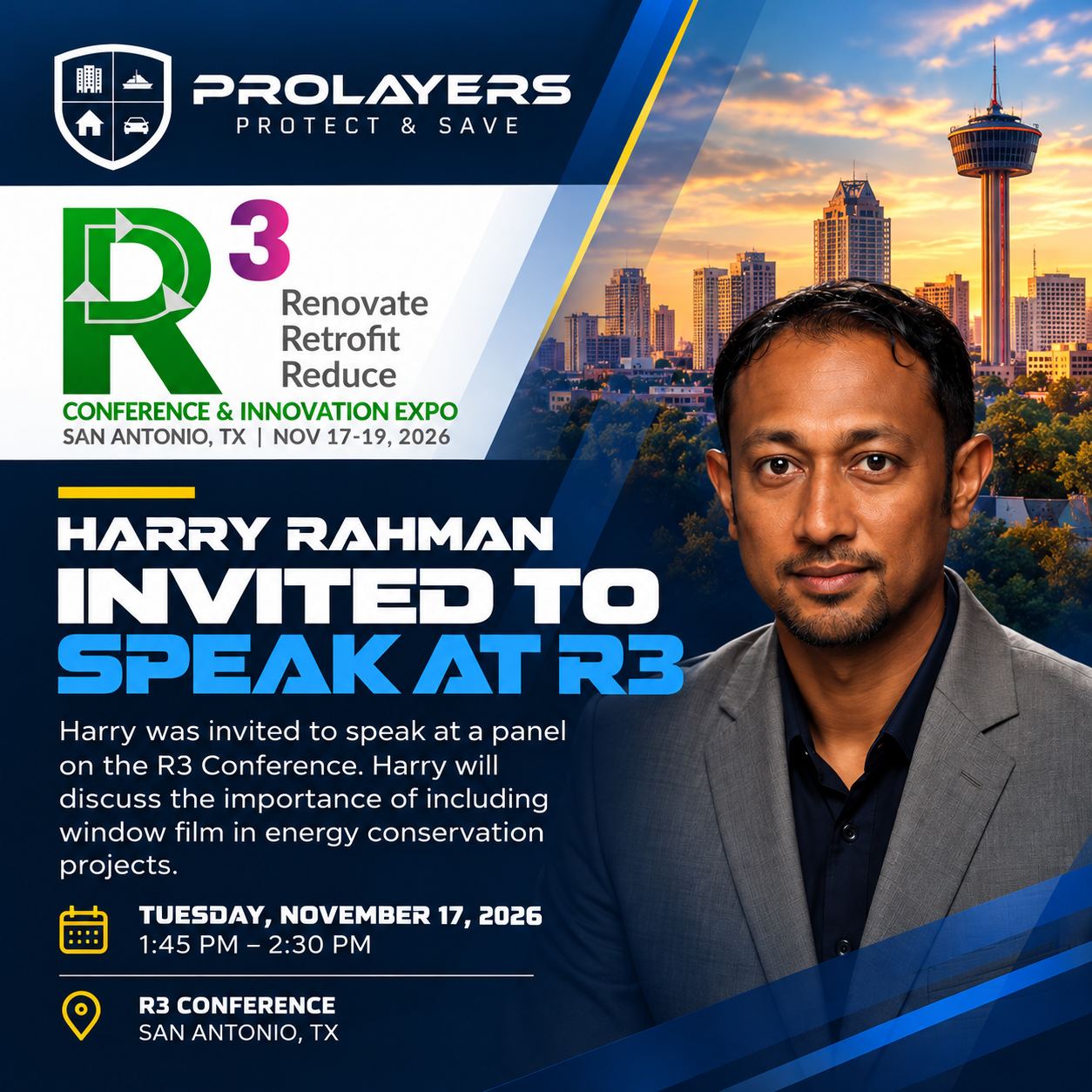 ProLayers Founder and CEO Harry Rahman to Speak at NAESCO’s R3 Conference in San Antonio