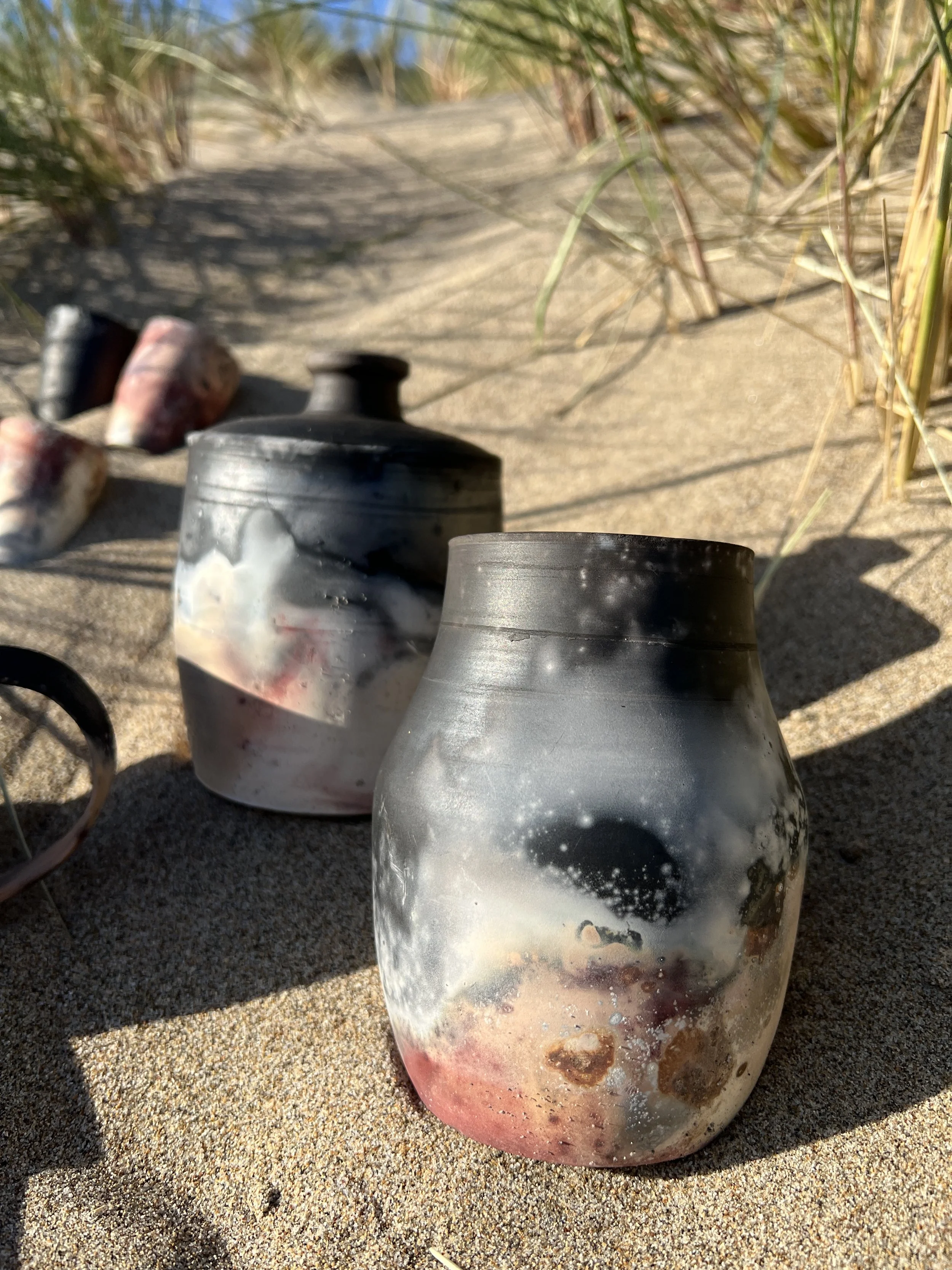 Pit Fire Jar and Vase, 2025