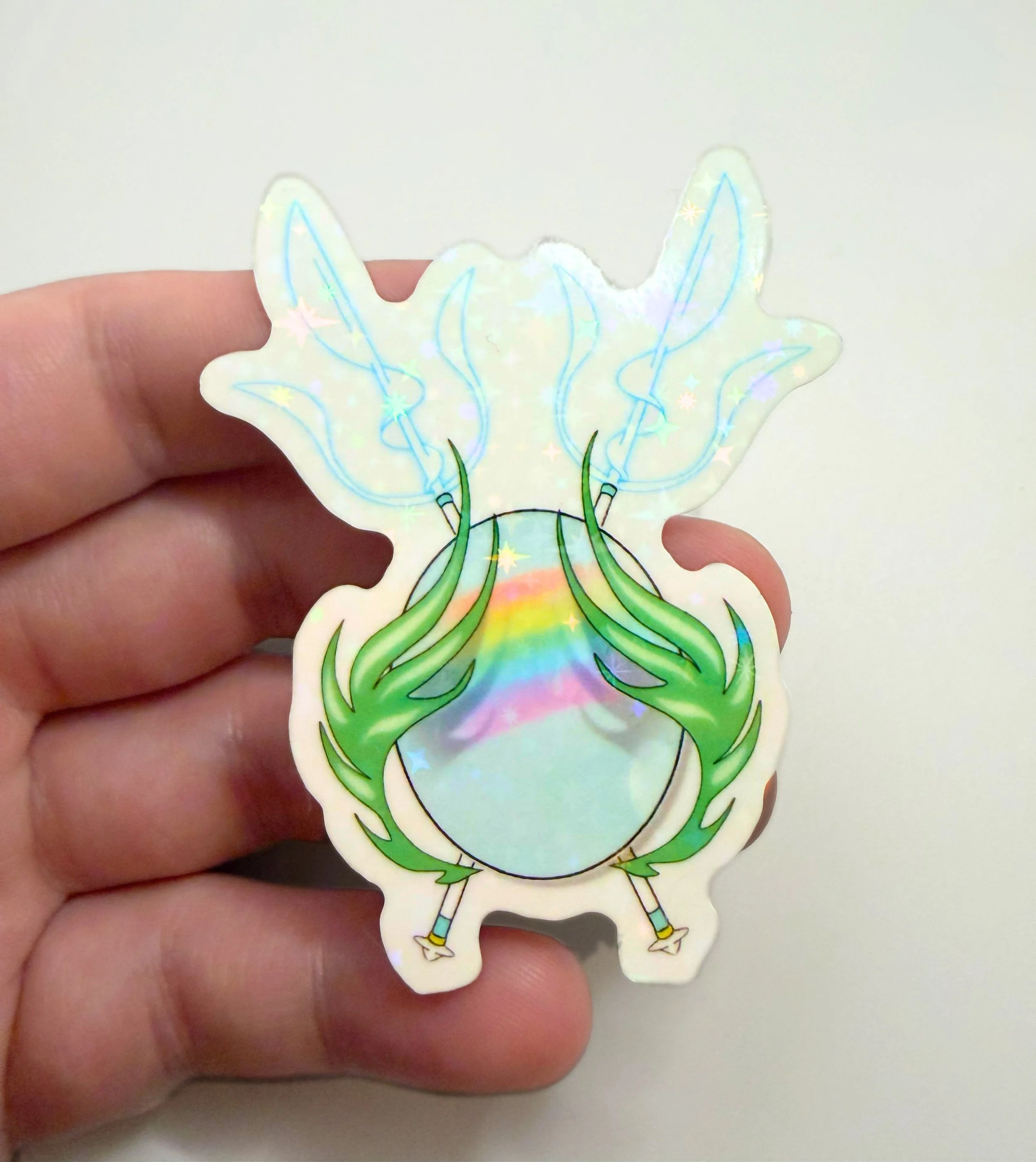 Rainbow Light Swords Holographic Sticker