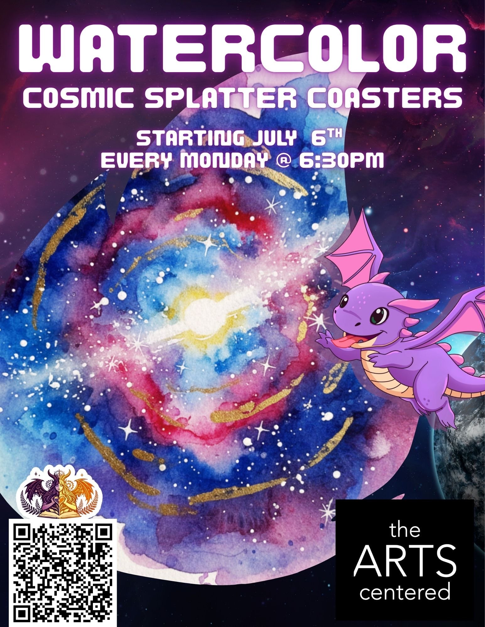 Watercolor Cosmic Splatter Coasters (Copy) (Copy)