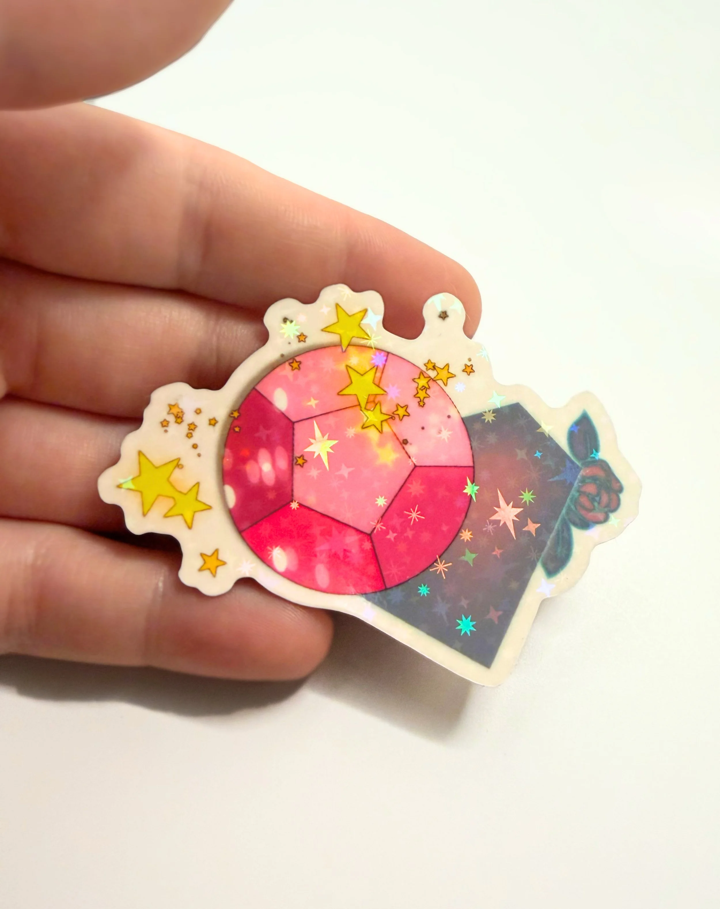 Ruby & Stars Cosmic Gemstone Sticker