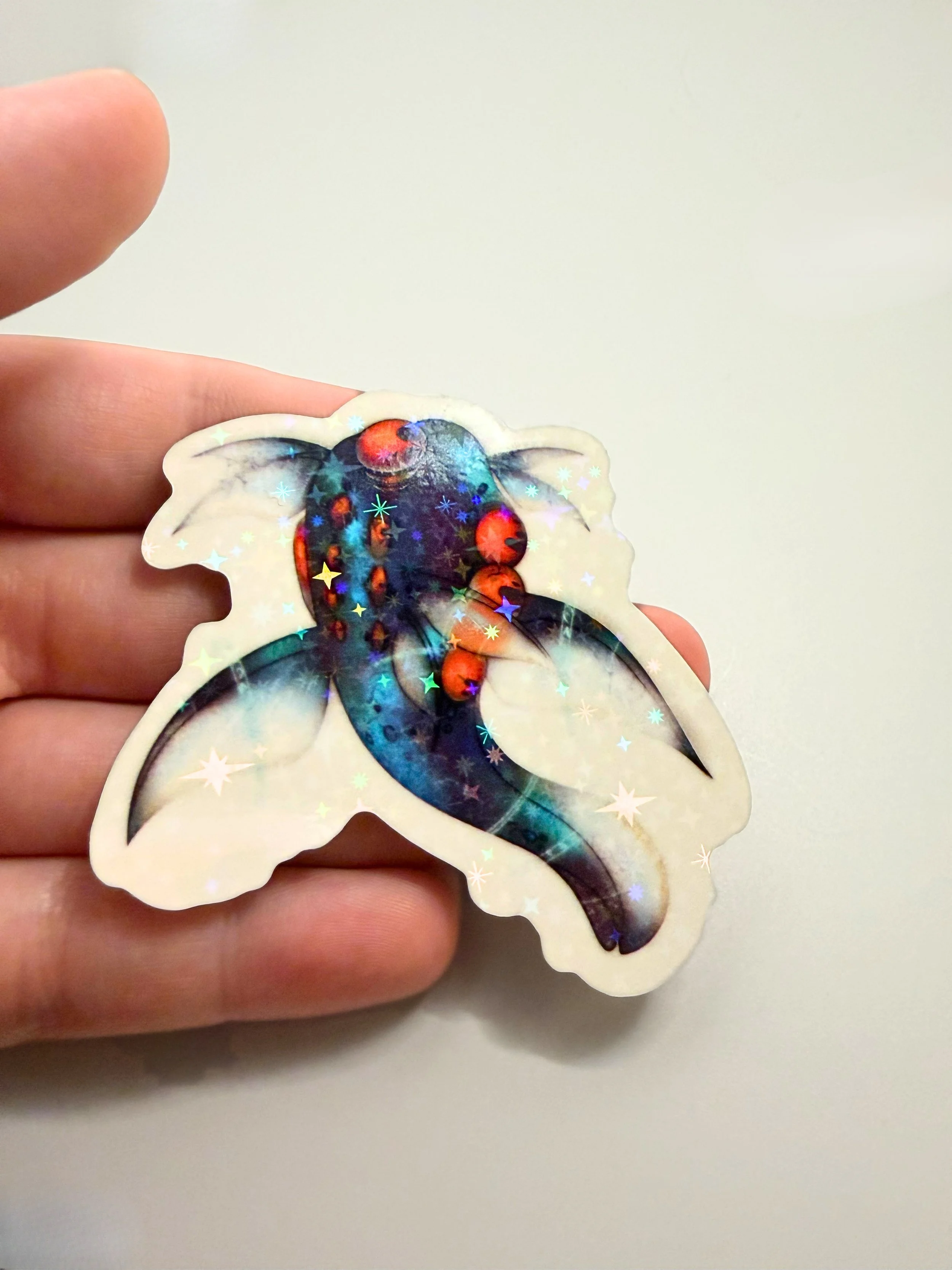 Cosmic Koi Holographic Sticker