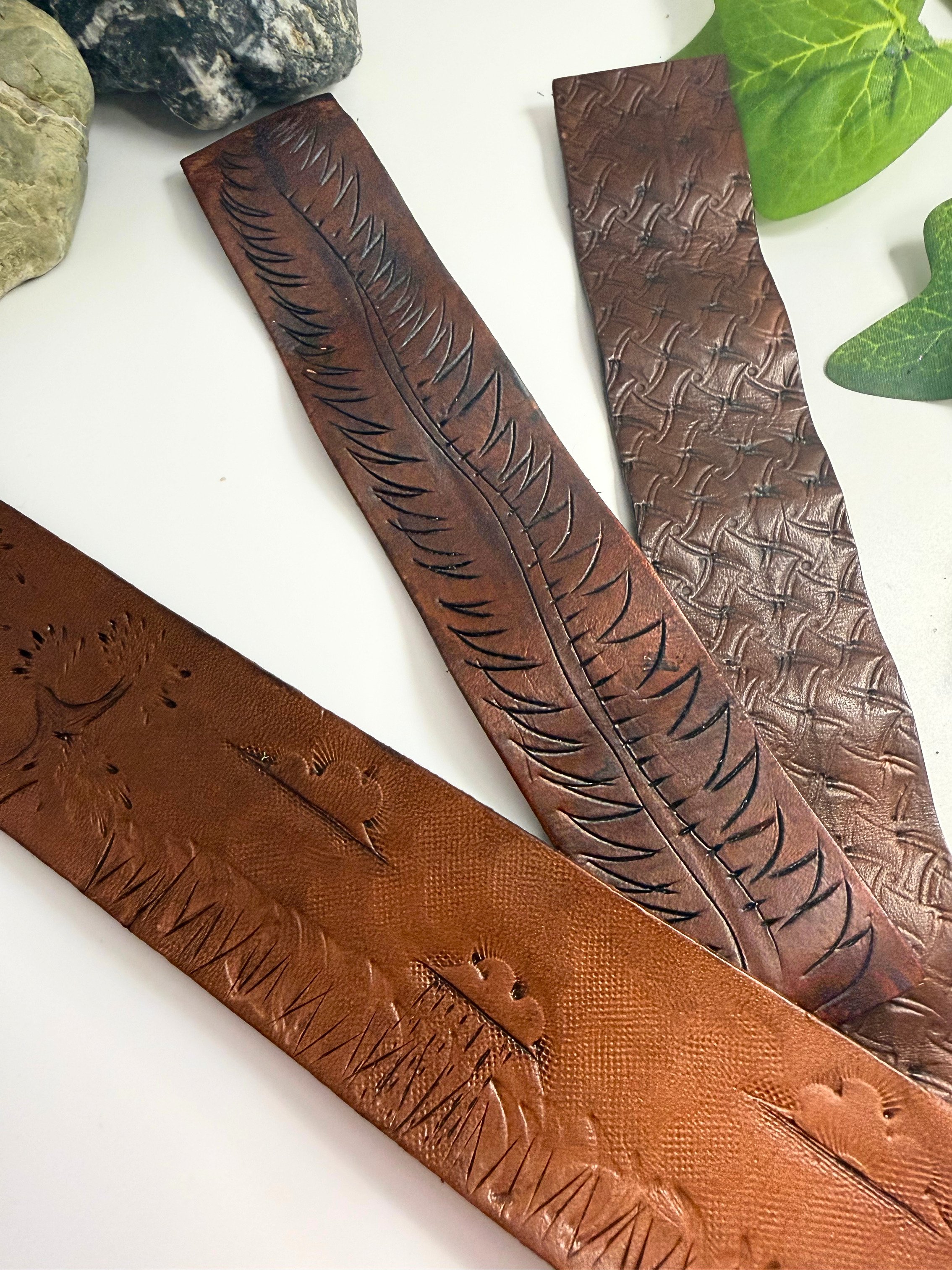 Hand-Crafted Leather Bookmarks