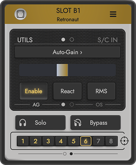 Inter::State AutoGain controls in the Slot information display