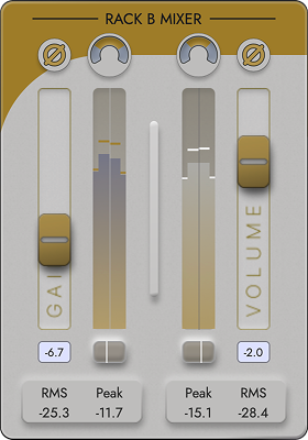 Inter::State rack and Main mixer controls with level meters