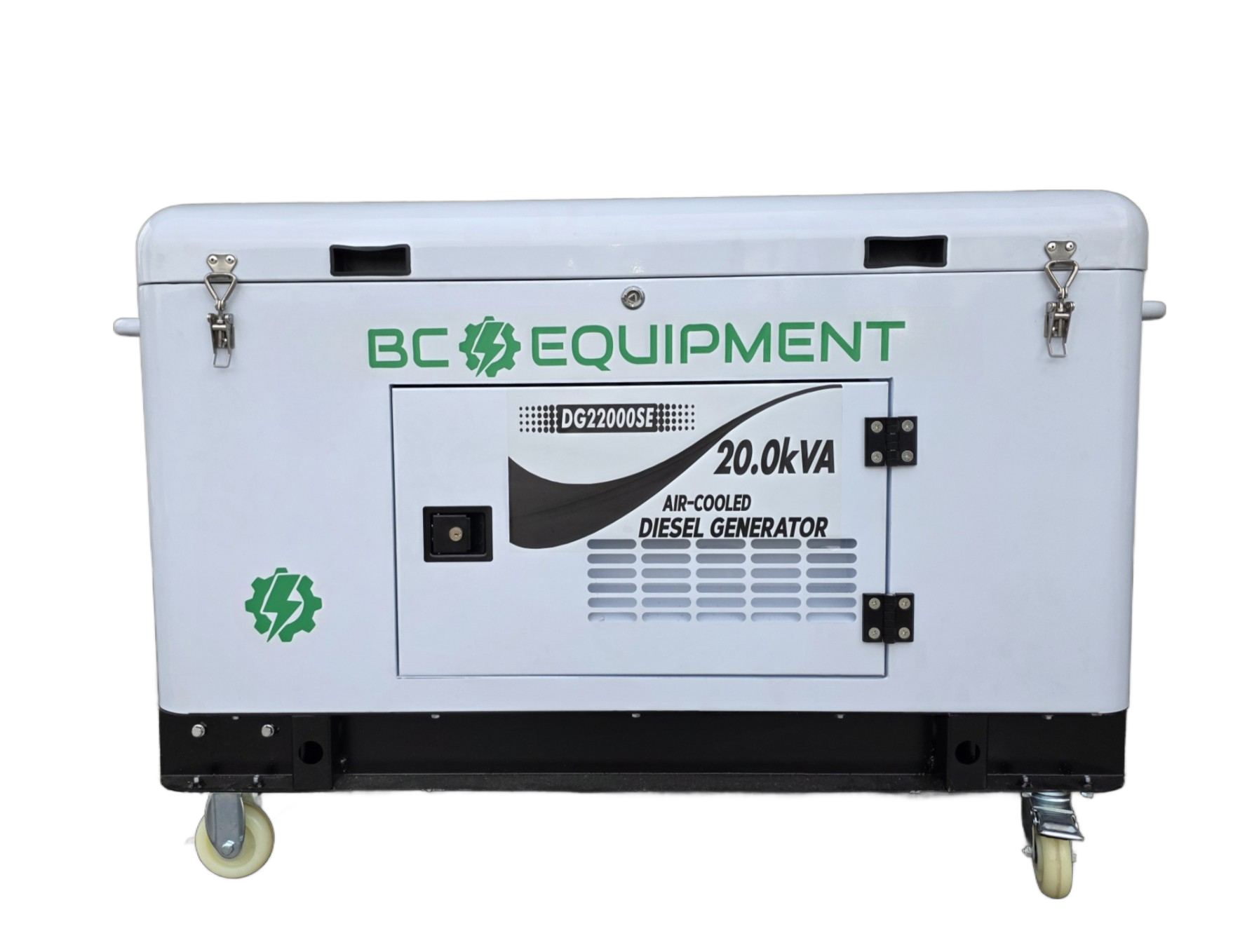 BC Equipment 20.0 kVA air-cooled diesel generator on casters
