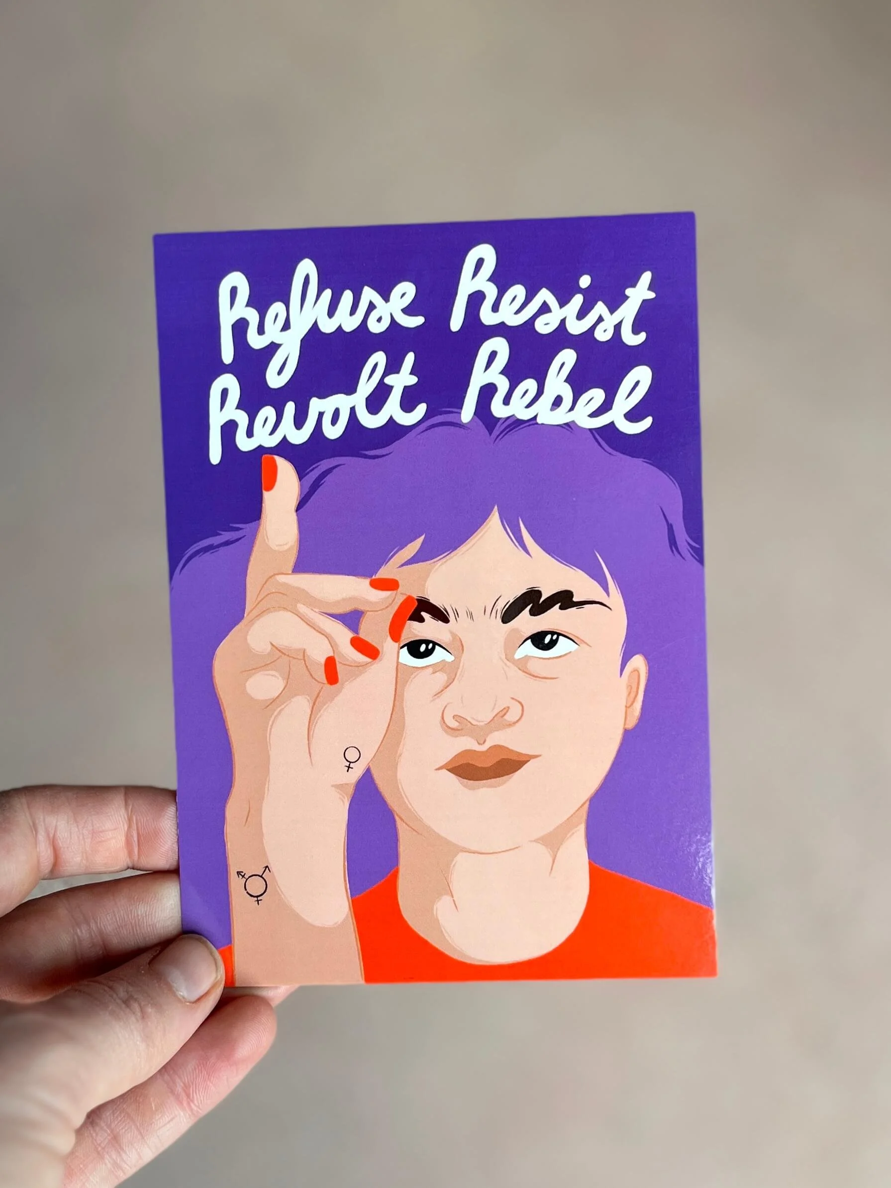 Refuse Resist Revolt Rebel  | Postkarte