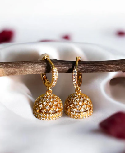 Exquisite Small Miniature Jhumki Earrings