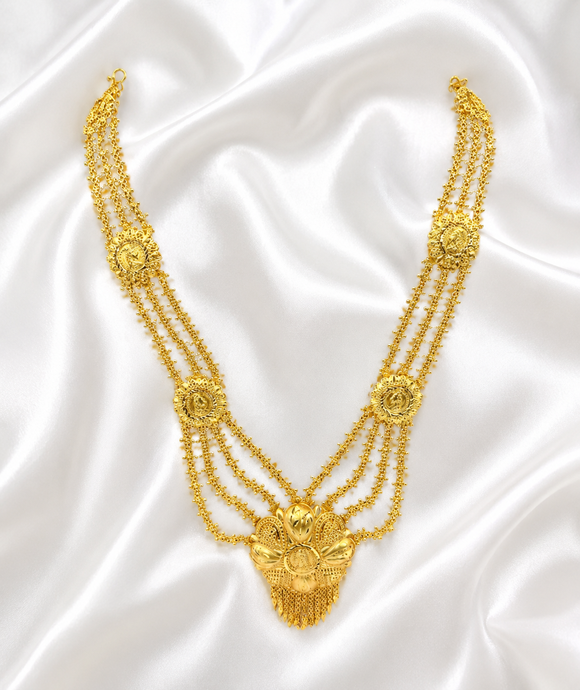 Coin Flower Rani Haar Necklace