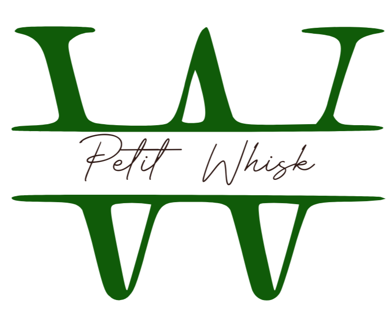 Petit Whisk logo - Artisan petit fours and luxury dessert catering in Sydney.
