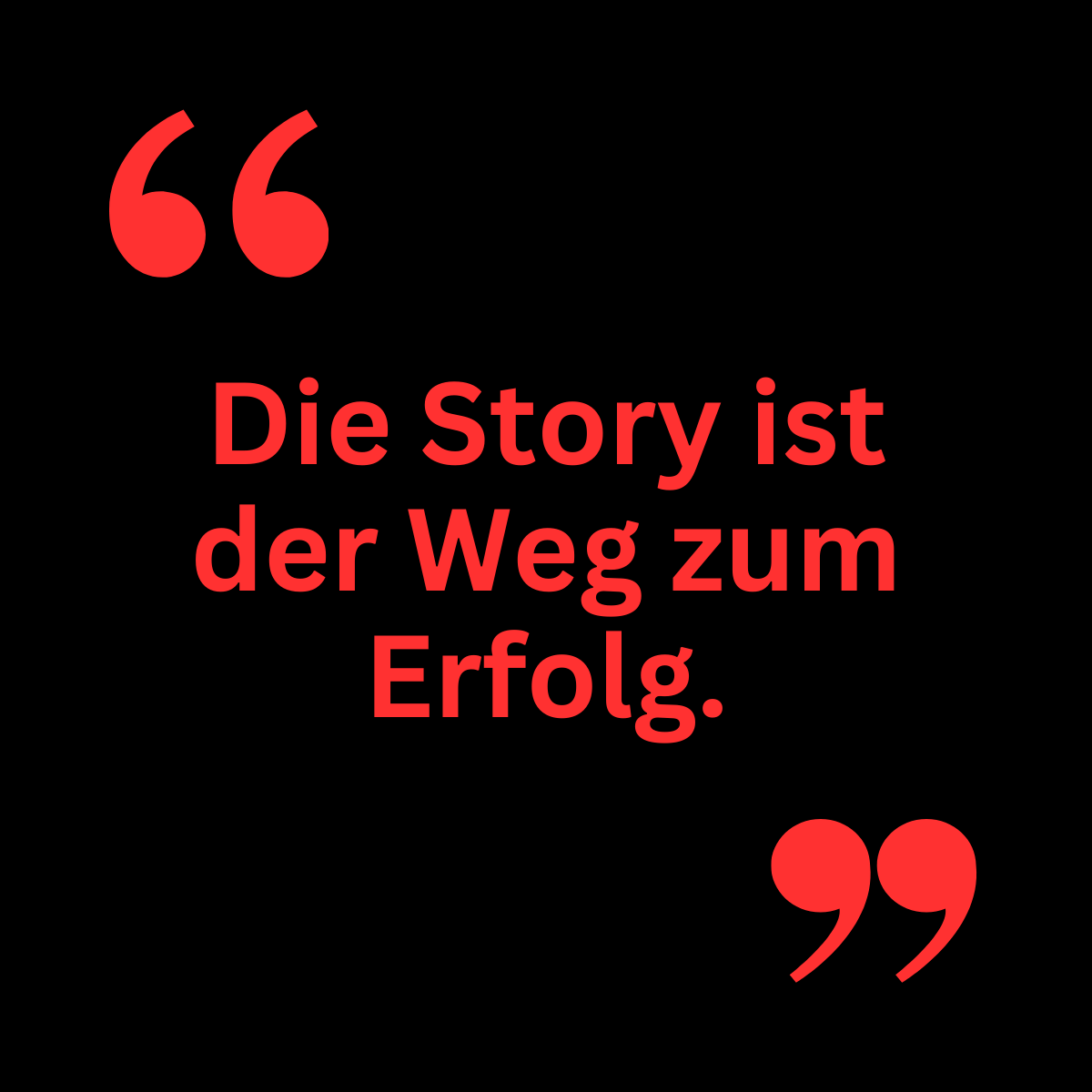 Nicht der Erfolg ist die Story, sondern der Weg dorthin