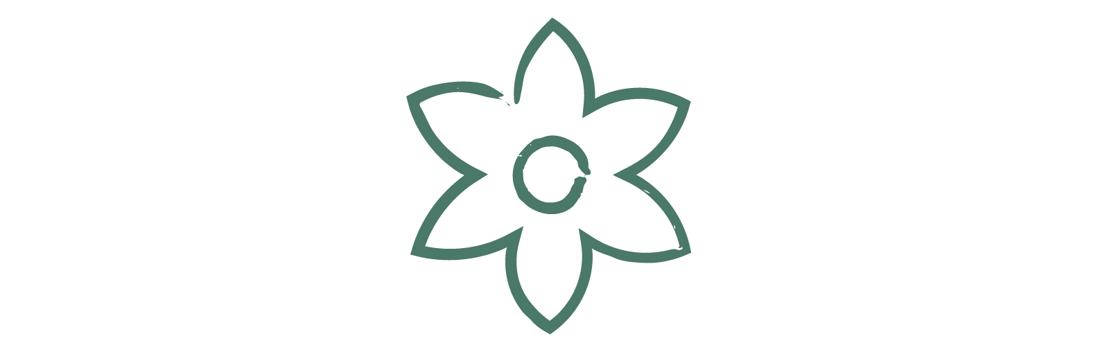 Stylized logo of a flower with six petals and a circular center, with the words "GALS OF GRACE" and "TAG LINE HERE" underneath.