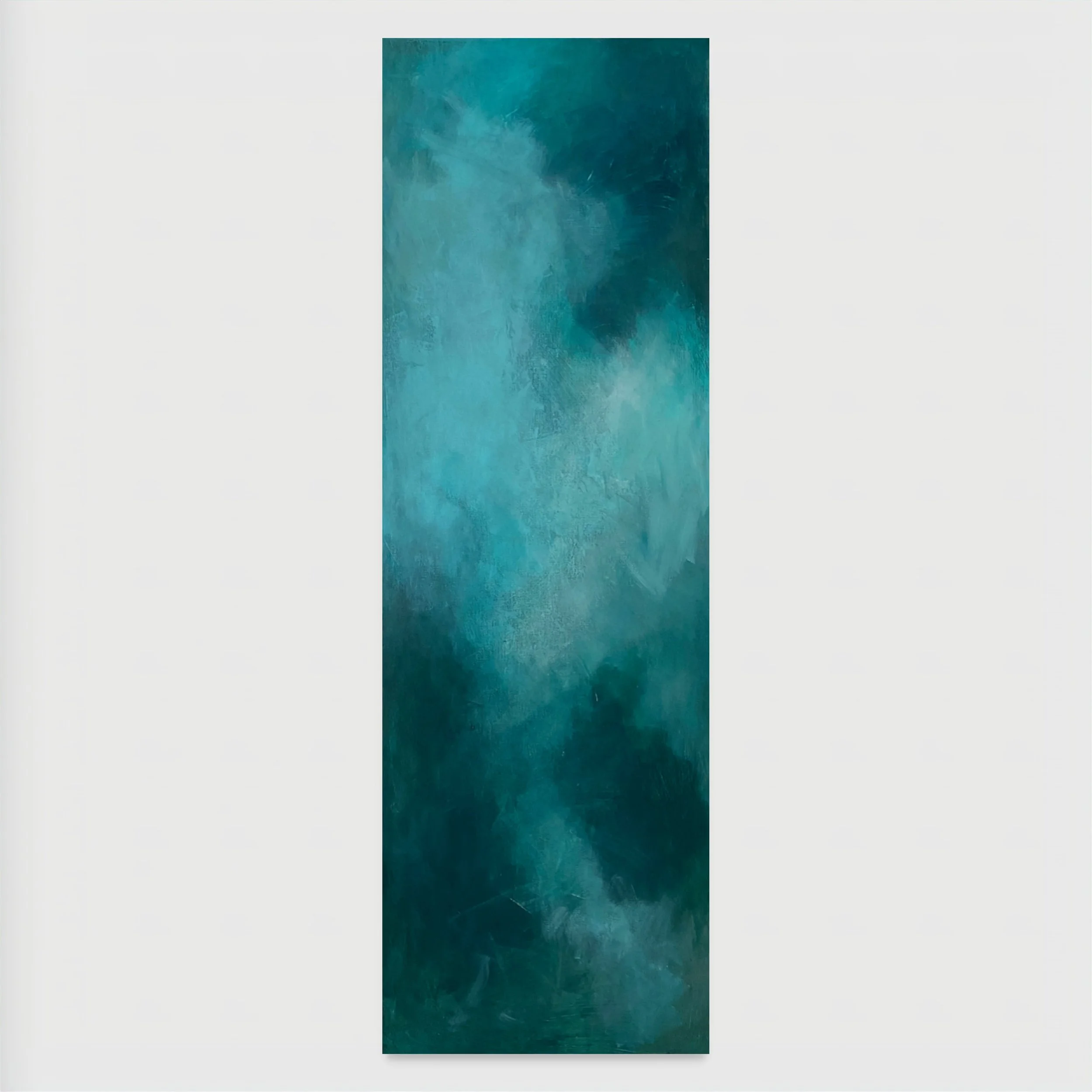 Elements Suite No. 8 (Sky & Water series), 2019. Oil and cold wax on canvas — 150 x 50 x 4 cm.