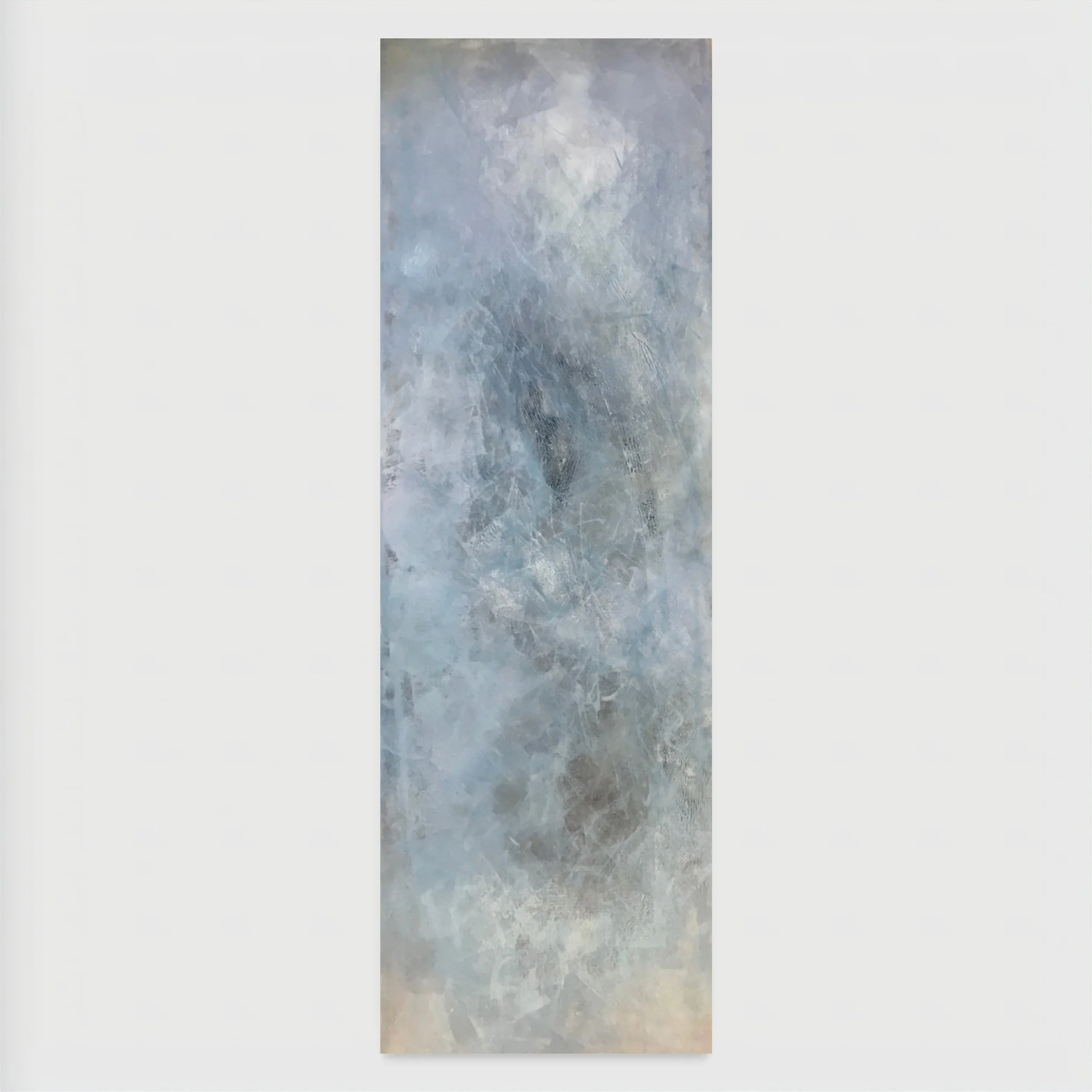 Elements Suite No. 7 (Sky & Water series), 2024. Oil and cold wax on canvas — 150 x 50 x 4 cm.