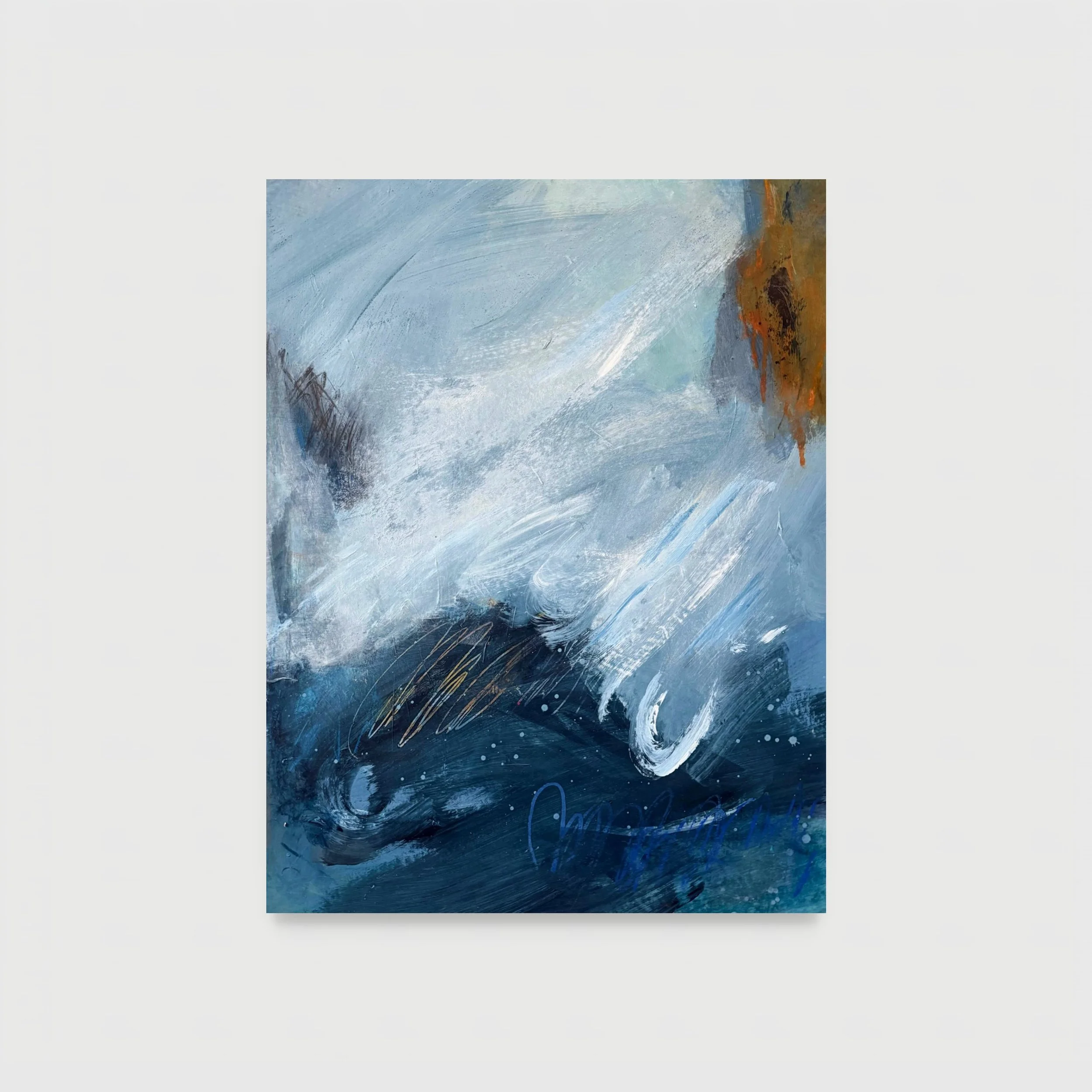 Storm Passing (Weather Sensitive series), 2024. Mixed media on canvas — 65 x 50 cm.