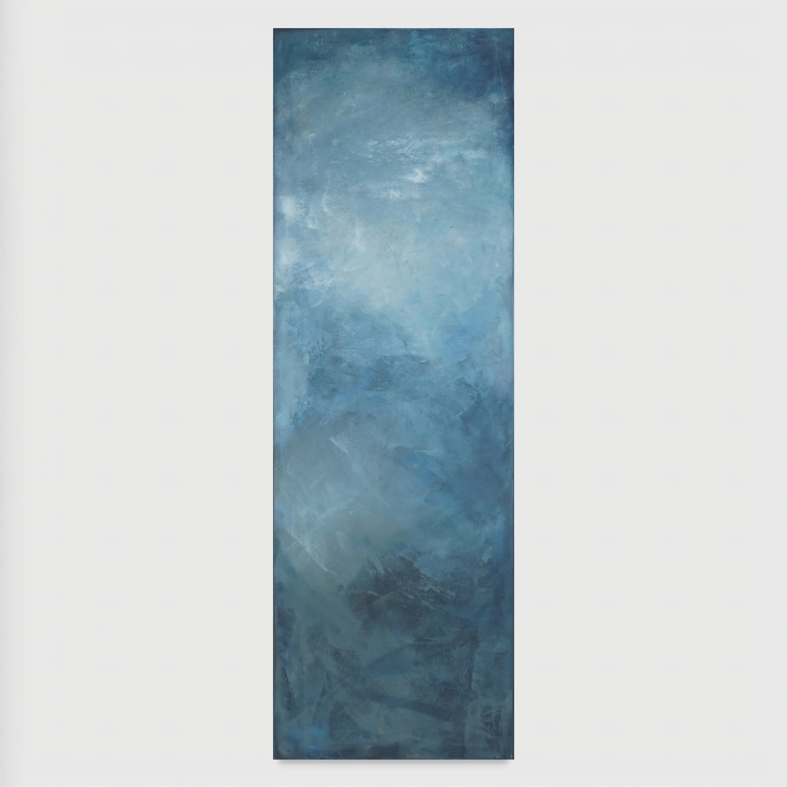 Elements Suite No. 2 (Sky & Water series), 2018. Oil and cold wax on canvas — 150 x 50 x 4 cm.