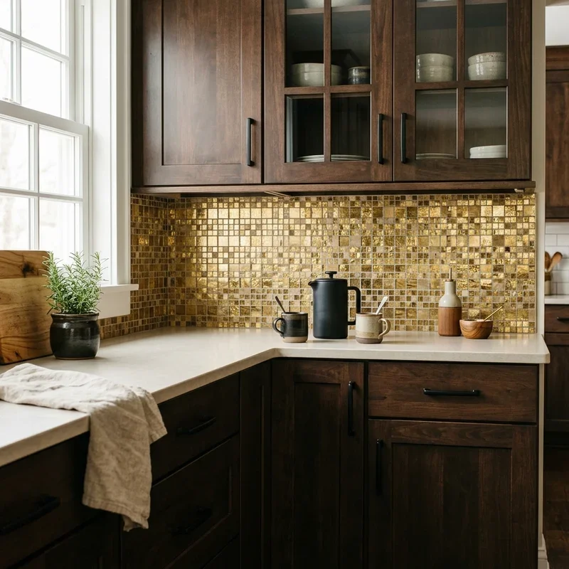 Espresso Cabinets Backsplash Ideas