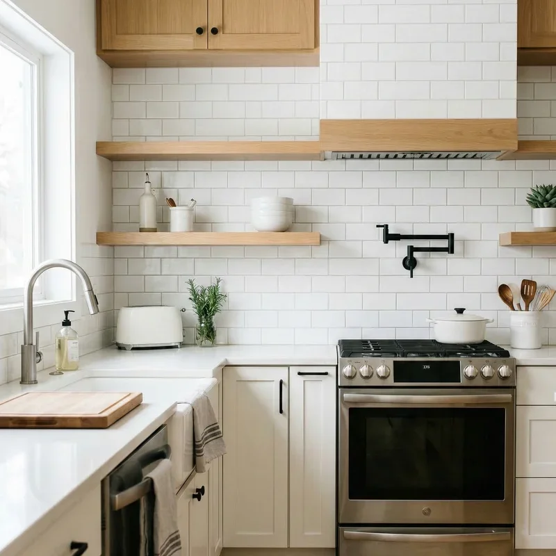 15 Kitchen White Backsplash Ideas for a Clean Look