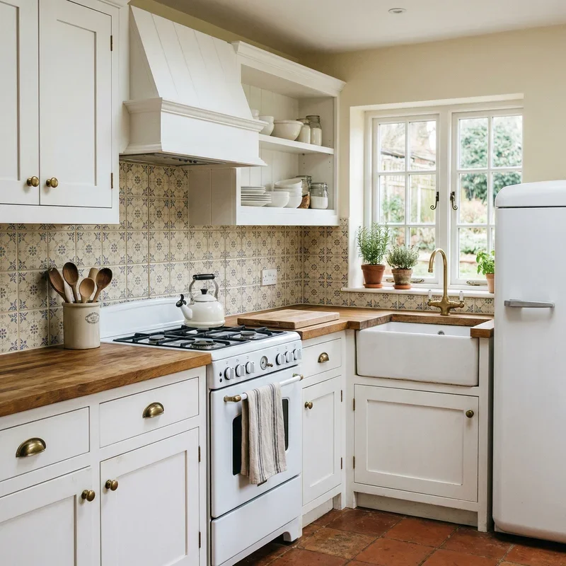 Kitchen with White Appliances Ideas