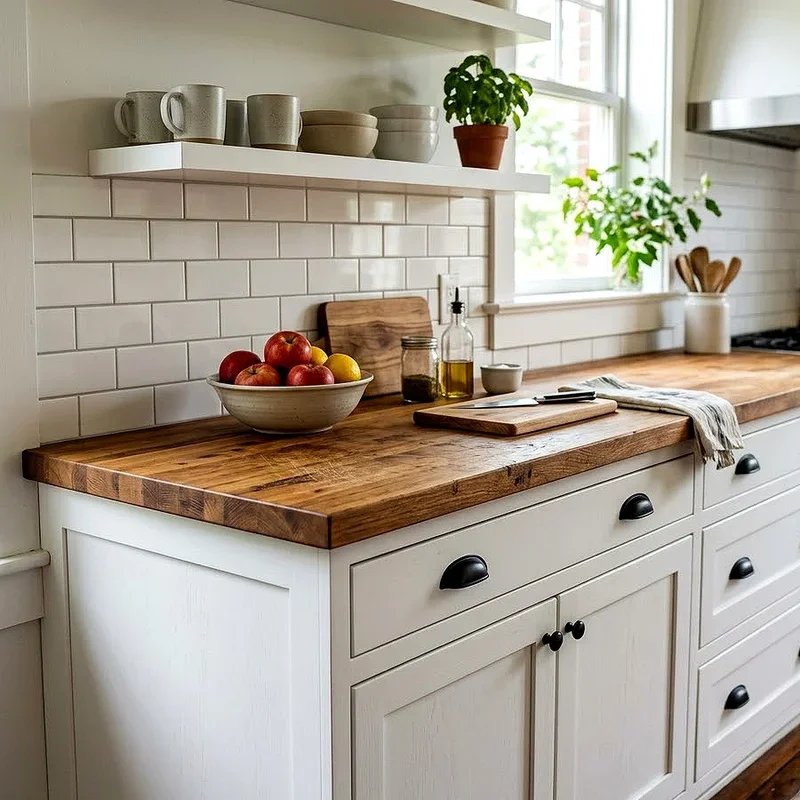 White Cabinet Countertop Ideas