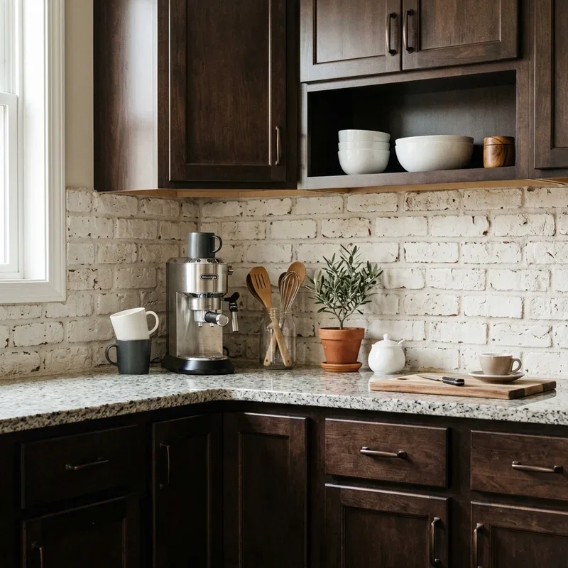 Espresso Cabinets Backsplash Ideas