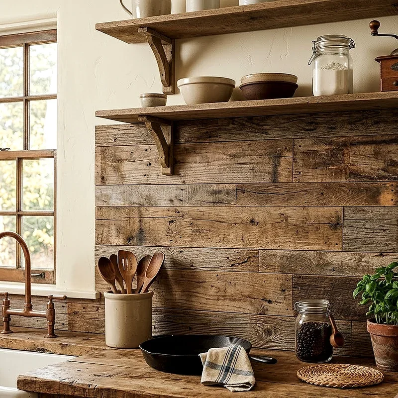 Wooden Backsplash Ideas