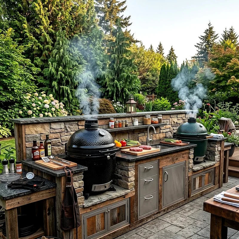 Kamado Outdoor Kitchen Ideas