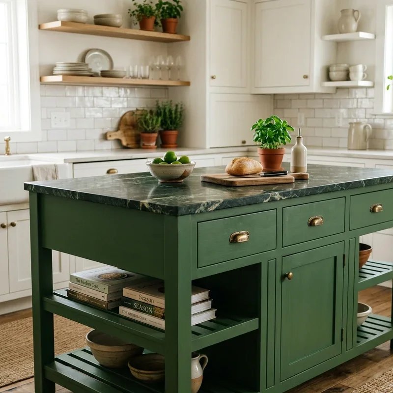 Green Kitchen Island Ideas