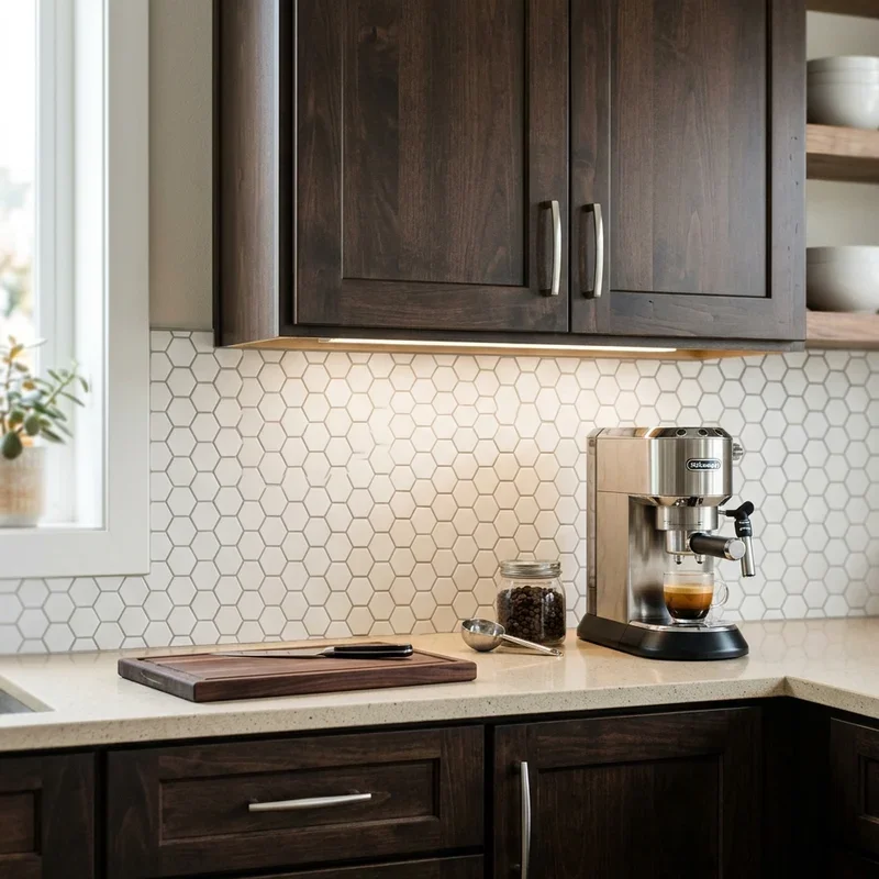 Espresso Cabinets Backsplash Ideas