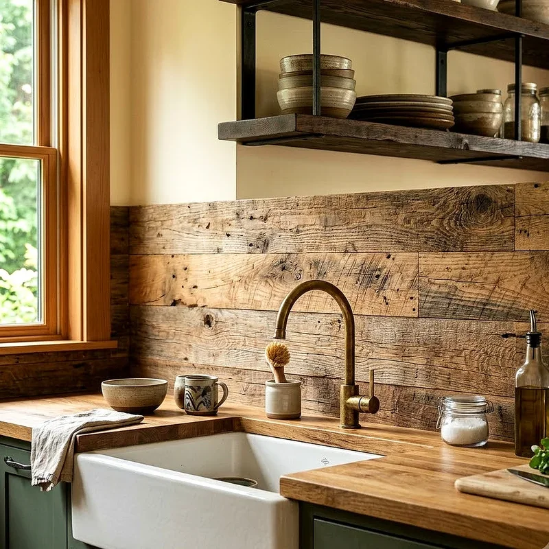 Wooden Backsplash Ideas