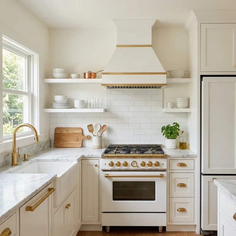 Kitchen with White Appliances Ideas