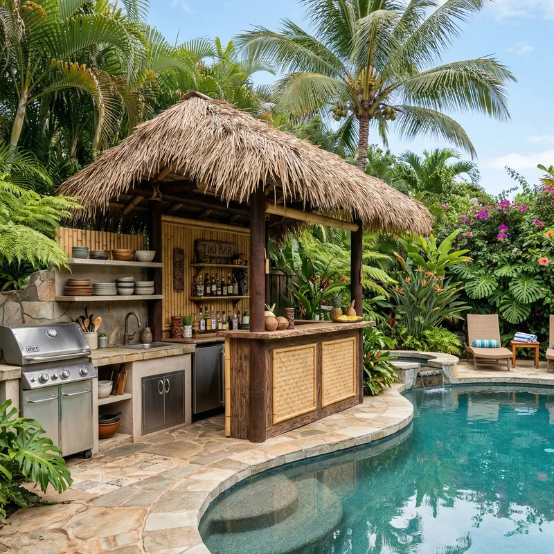 Pool and Outdoor Kitchen Design Ideas
