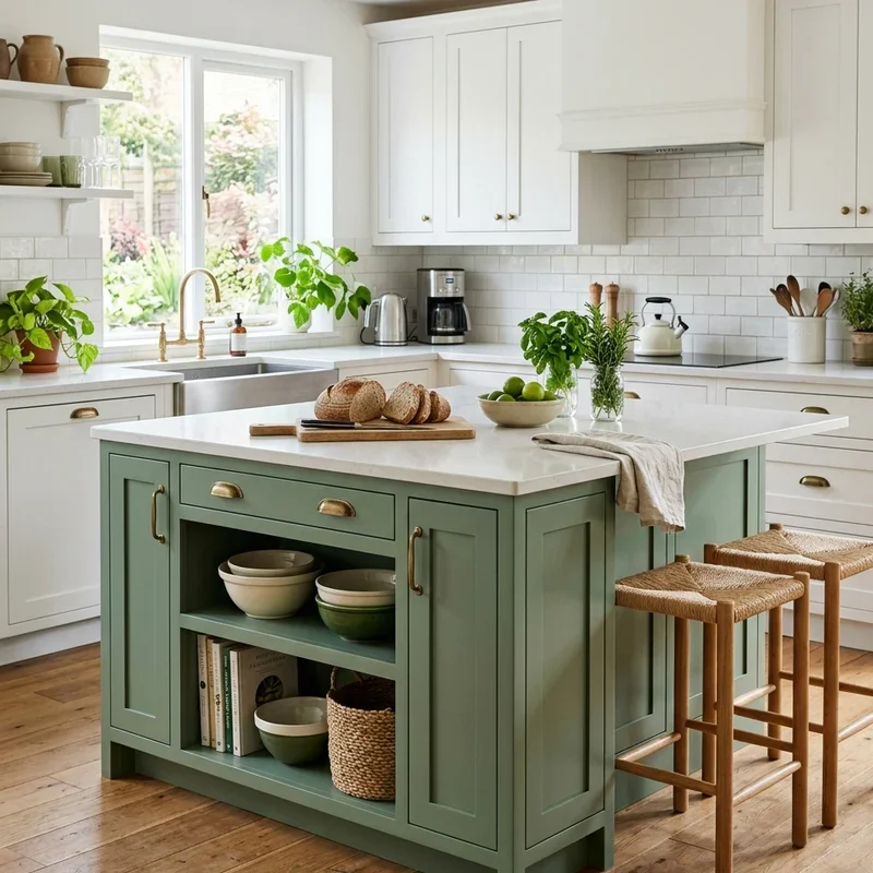 Green Kitchen Island Ideas