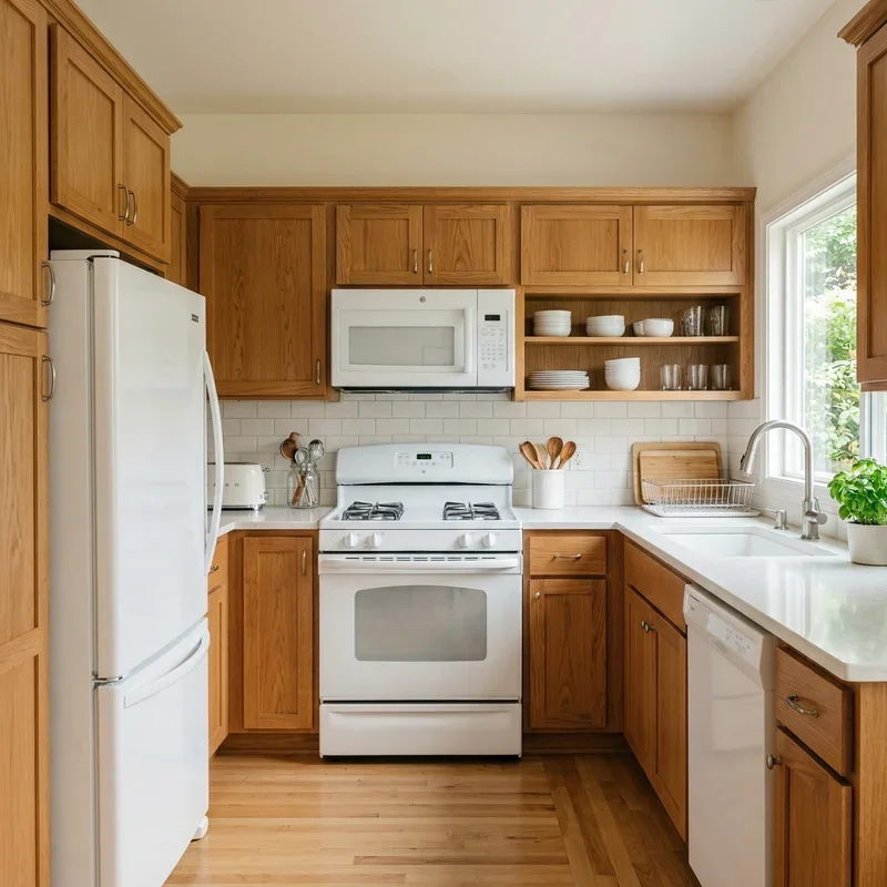 Kitchen with White Appliances Ideas