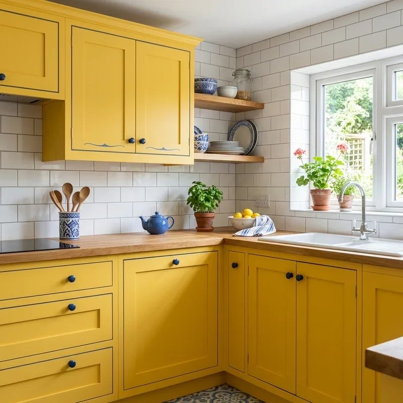 Yellow Kitchen Cabinets Ideas