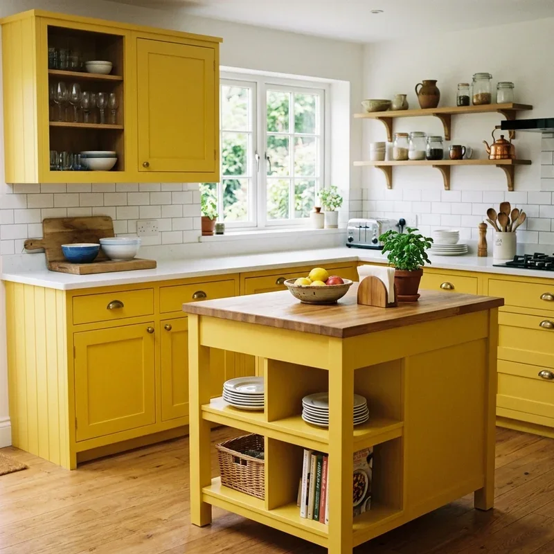 Yellow Kitchen Cabinets Ideas