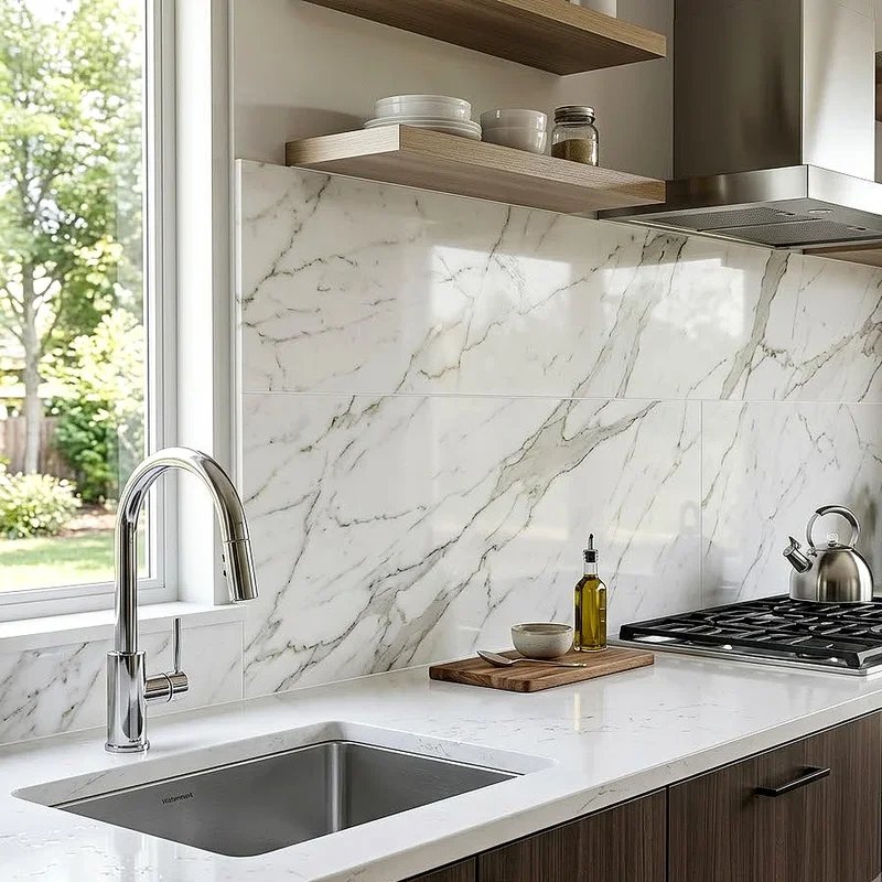 Large Tile Backsplash Ideas