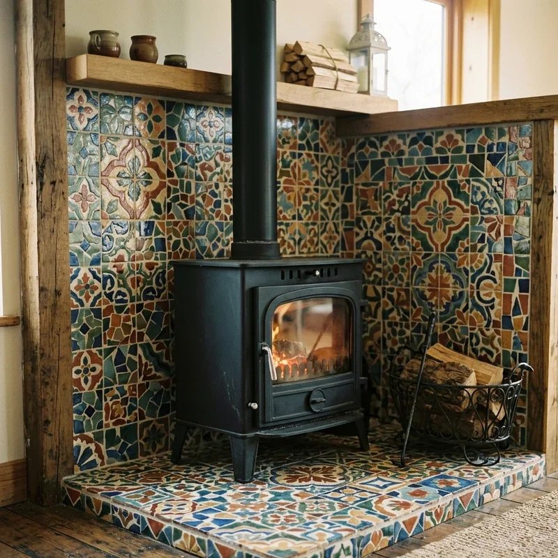 Wood Burning Stove Hearth Ideas