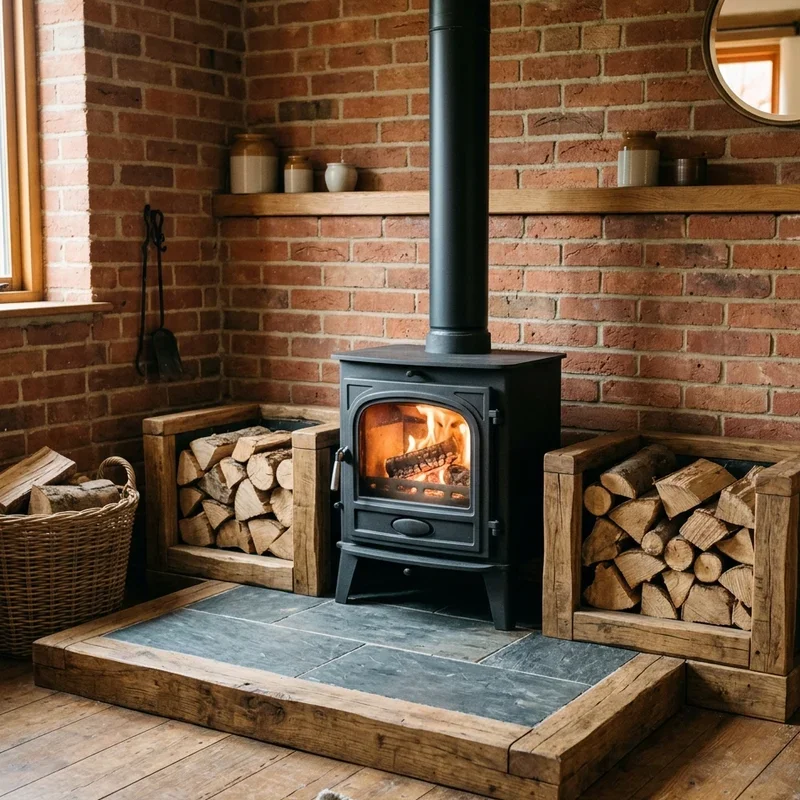 Wood Burning Stove Hearth Ideas