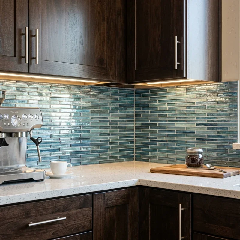 Espresso Cabinets Backsplash Ideas